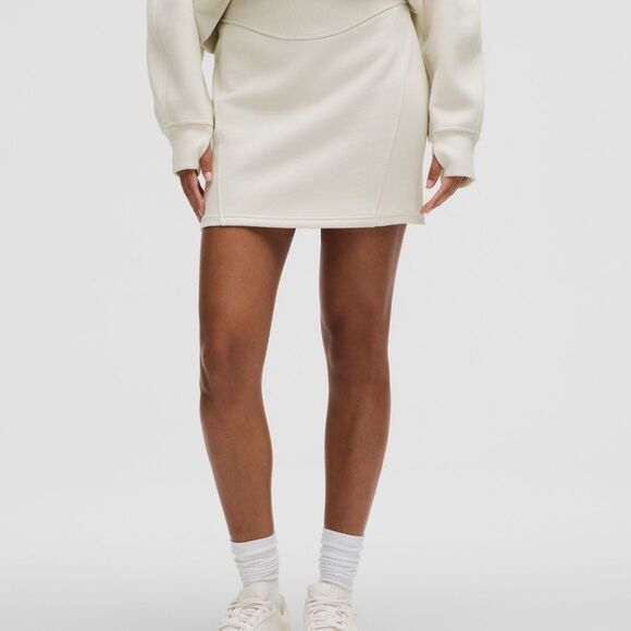 NWT LuLuLemon Scuba High Rise Mini Skirt Bone Extra Large - Picture 10 of 12